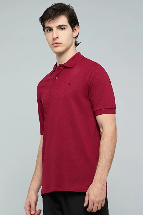 R&b Solid Polo T-Shirt with Short Sleeves