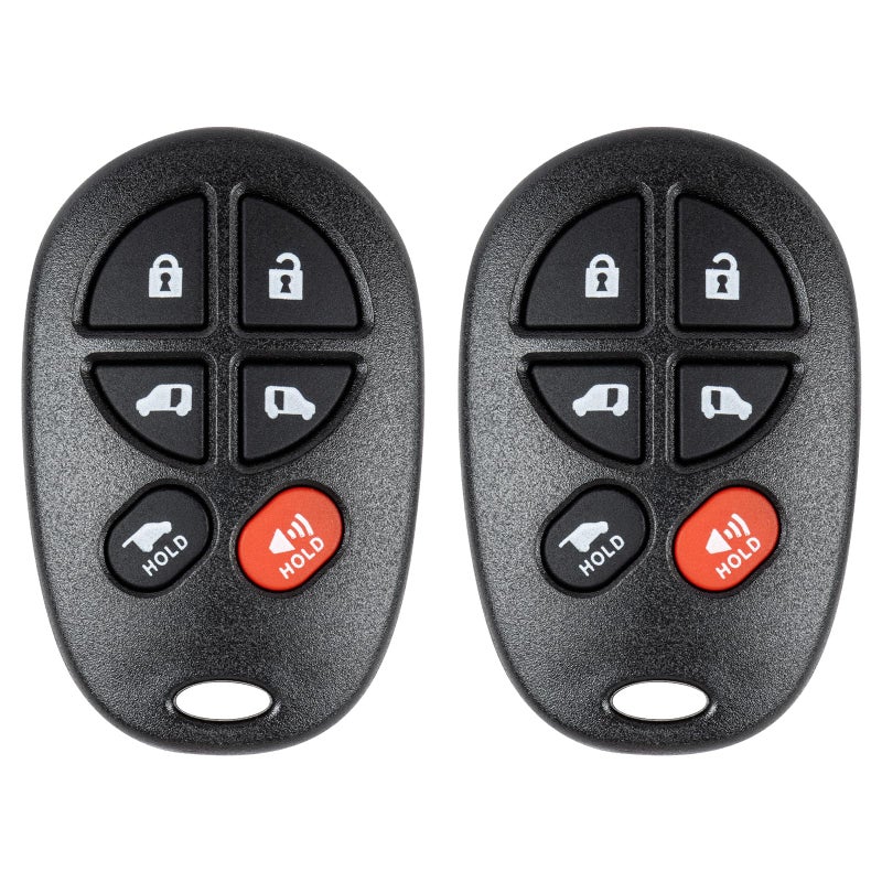 Vurkcy Key Fob Replacement for 20042018 Toyota Sienna Car Keyless Entry Remote Control GQ43VT20T 6 Buttons 2Pcs