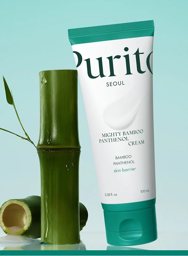 PURITO Seoul B5 Mighty Bamboo Panthenol Cream 100ml – Hydrating Glow purito Moisturizer for Glass Skin, Skin Barrier Repair & Deep Nourishment – Vegan & Cruelty-Free Korean Skincare for All Skin Types