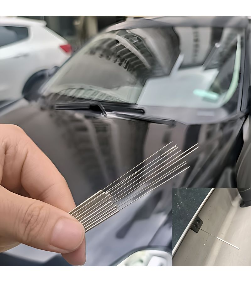 11 قطعة من أدوات فوهة التنظيف مع أنبوب تخزين واحد و10 إبر تنظيف لمسّاحات السيارة والطابعة ثلاثية الأبعاد وموقد الغاز ورأس الدش - Image 1