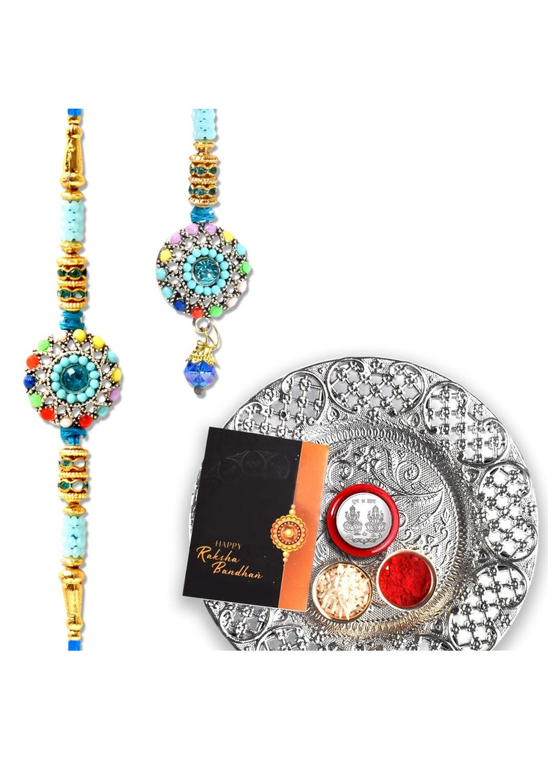 Oblivion - Oblivion Rakhi for Brother Set of 1 with Dish, Silver Coin and Greeting Card, Rakhi for Brother and Bhabhi, Rakhi with Gift for Brother, Rakhi for Kids, Rakhi Set, Rakhi Combo - Image 1