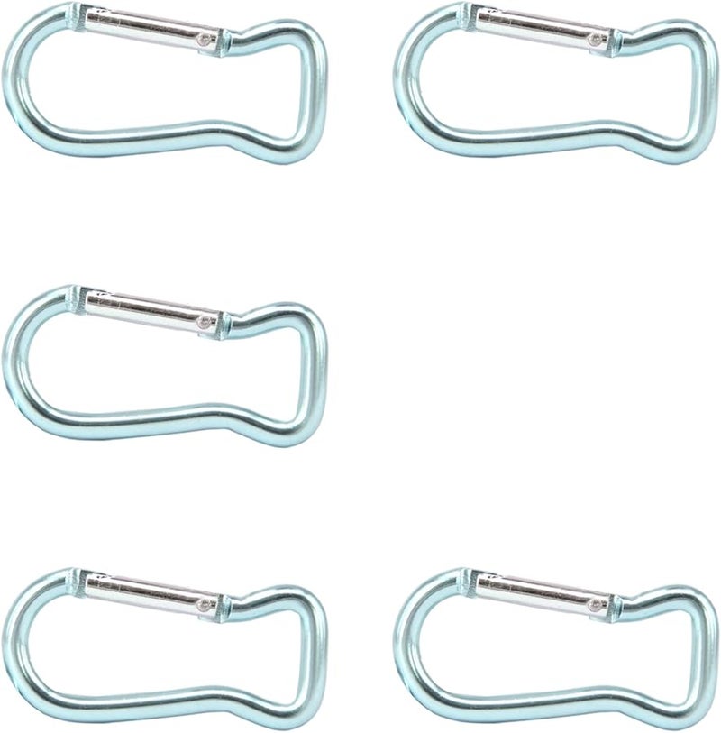 5Pcs Aluminum Fish Shape Spring Clip Hanging Buckle Keychain Bag Hook Carabiner - Image 1