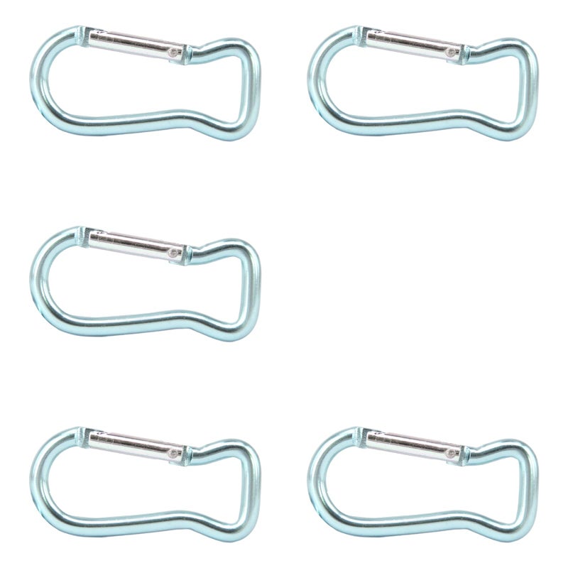 5Pcs Aluminum Fish Shape Spring Clip Hanging Buckle Keychain Bag Hook Carabiner - Image 2