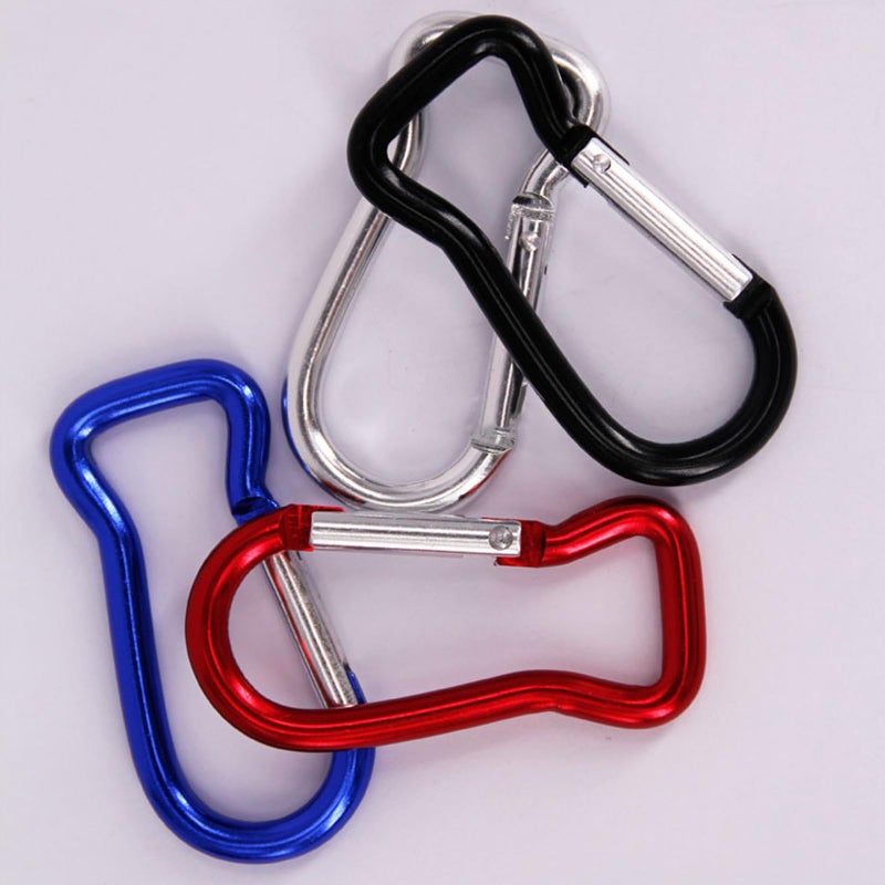 5Pcs Aluminum Fish Shape Spring Clip Hanging Buckle Keychain Bag Hook Carabiner - Image 4