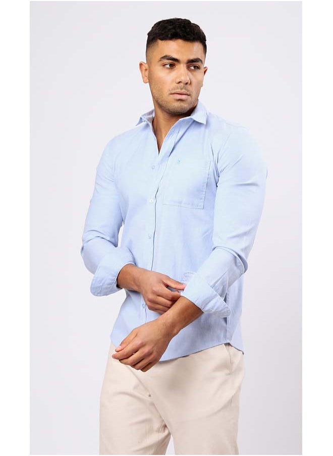 RAVIN Solid Long Sleeves Light Blue Shirt  - Image 2