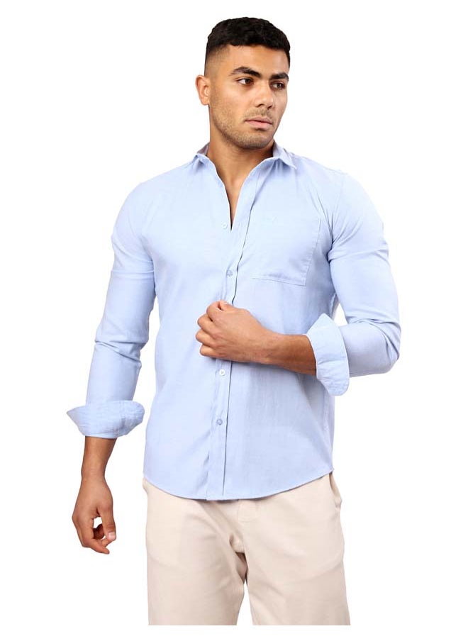 RAVIN Solid Long Sleeves Light Blue Shirt  - Image 1