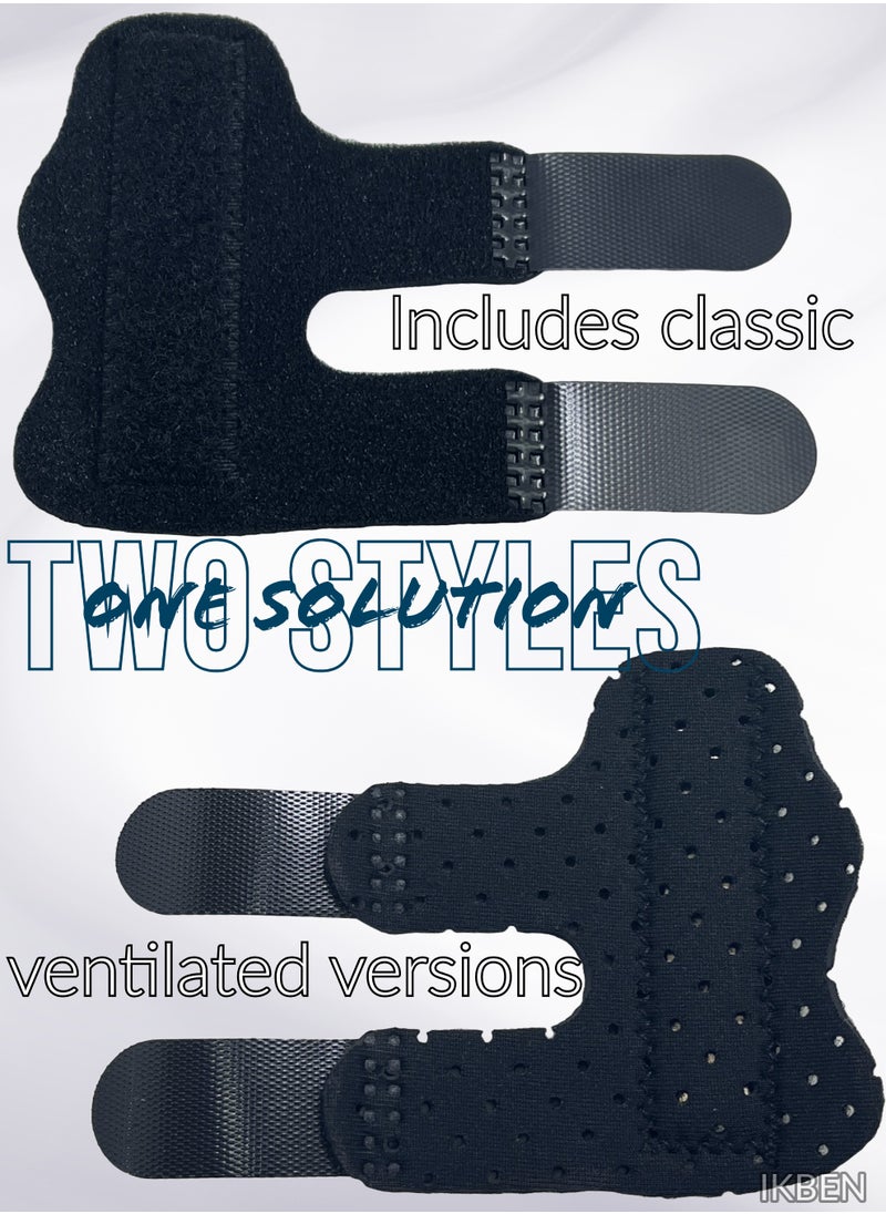 IKBEN Adjustable Finger Splint 2-Pack: Trigger Finger and Injury Relief Brace, Soft and Reusable Support for Work, Rest and Sleep, Breathable and Classic Fit for Both Hands by IKBEN  - Image 2