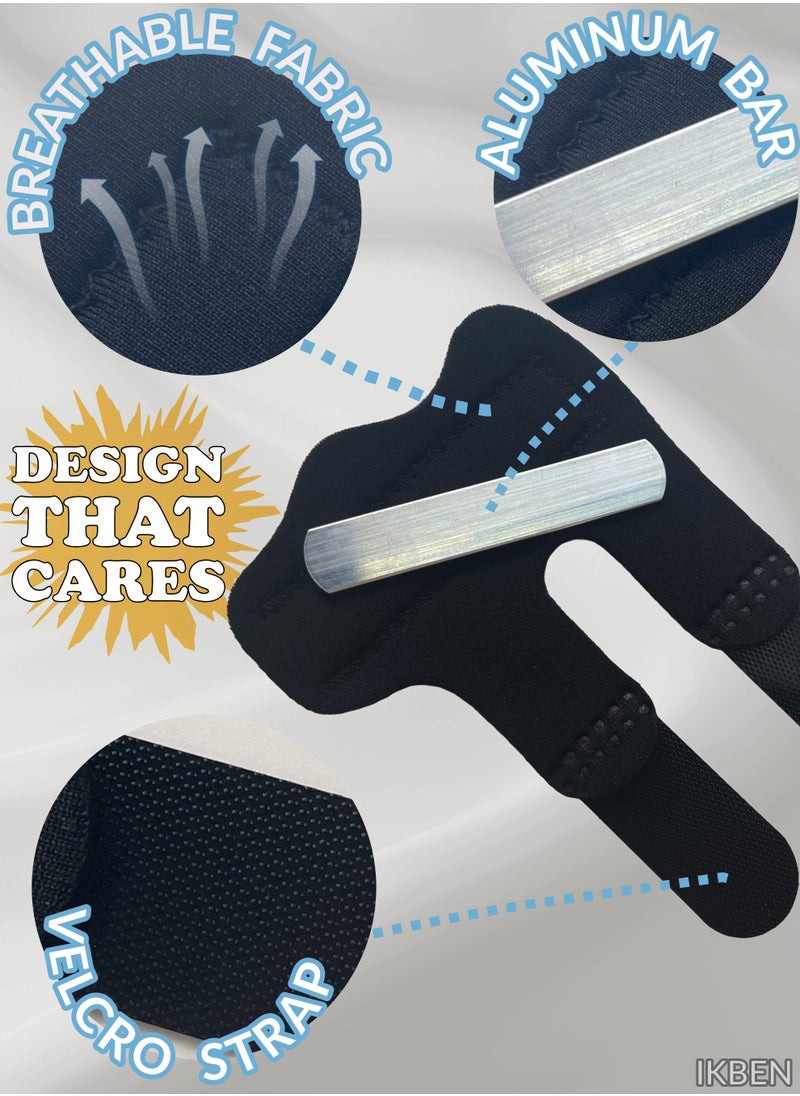 IKBEN Adjustable Finger Splint 2-Pack: Trigger Finger and Injury Relief Brace, Soft and Reusable Support for Work, Rest and Sleep, Breathable and Classic Fit for Both Hands by IKBEN  - Image 5