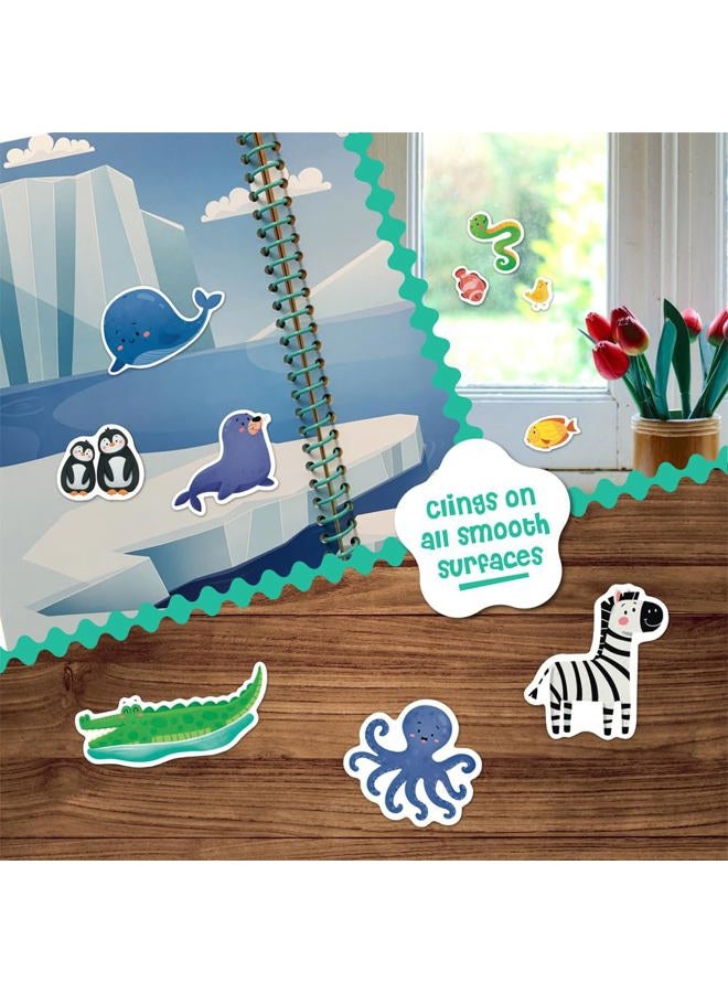 DINO MINI Stick4Ever Jelly Sticker Book - Animal Print, Waterproof, Easy to Clean Jelly Stickers - Busy Book for Toddlers with 50 Pcs - Image 2