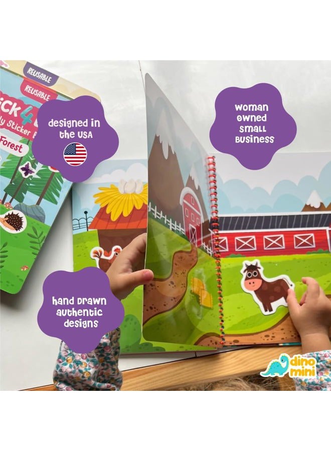 DINO MINI Stick4Ever Jelly Sticker Book - Animal Print, Waterproof, Easy to Clean Jelly Stickers - Busy Book for Toddlers with 50 Pcs - Image 5