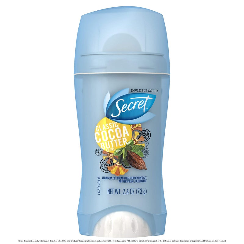 Secret Scent Expressions Anti-Perspirant Deodorant Invisible Solid Classic Coco Butter 2.60 oz (Pack of 3) - Packaging May Vary - Image 1