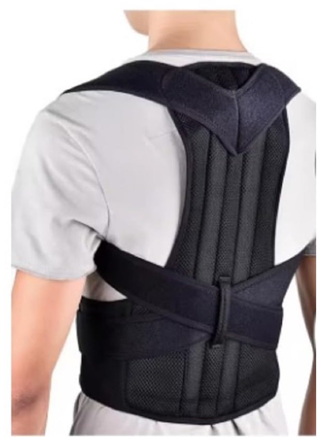 Breathable Women Back Posture Corrector Brace, Back Support Belt for Posture Correction, Adjustable Shoulder for Students and Kids Black
