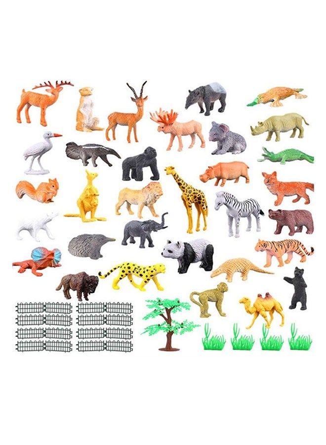 53 Pieces Mini Jungle Animal Toys Set Swimming Pool Toys Parent-child interactive toys Plastic Animal Learning Party Favors For Boys Girls Kids  - Image 5