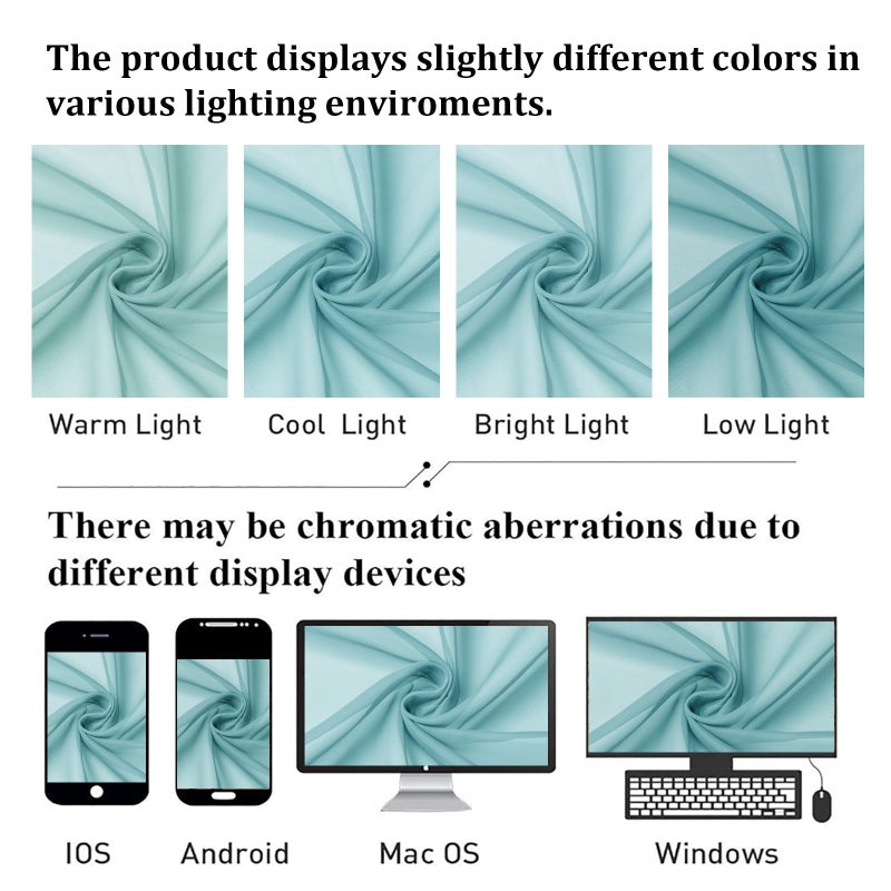 Lecloud Aqua Sheer Curtains for Bedroom 84 Inches Long 2 Panels, Voile Solid Transparent Modern Farmhouse Decor Drapes, Dual Rod Pockets Window Curtains for Living Room, Each Panel 42" W x 84" L - Image 4