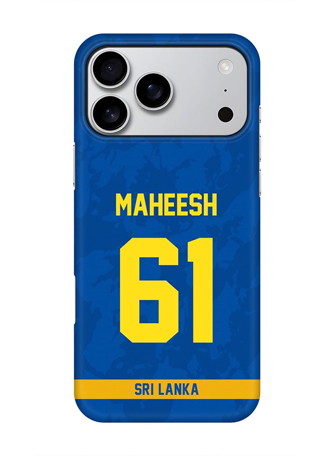 Stylizedd For iPhone 17 Pro Max,Case, [Compatible with MagSafe] Magnetic cover Slim fit Protection Matte, - Sri lanka Maheesh Theekshana, Jersey No 61