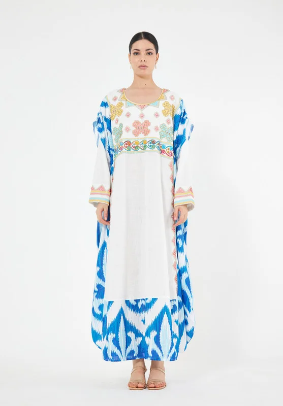 Thouq Tiered Sleeve Embroidered Jalabiya