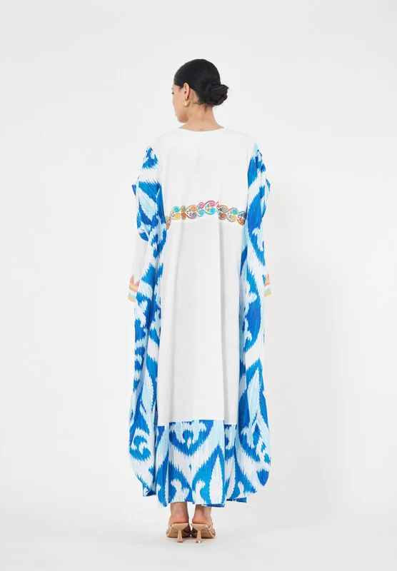 Thouq Tiered Sleeve Embroidered Jalabiya