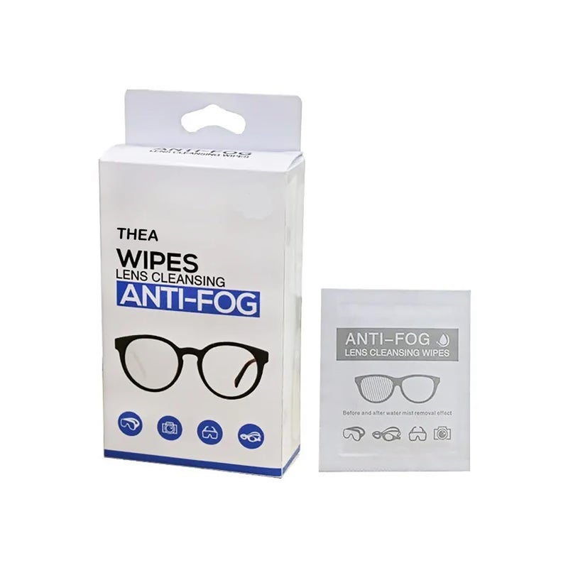 Thea Anti Fog Wipes-Pack of 20 | Lens Cleaner Perfect for Eyeglasses,Sunglasses,helmet,Camera Lenses,Binoculars,car mirror,Laptop Computer,Monitor,Phone,Watch and other lenses (20 Pack) - Image 1