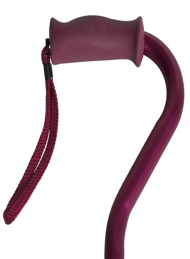 PCP Offset Walking Cane, Height Adjustable, Senior Living Mobility Aid, Increased Stability and Support, Molded Grip, Red,214174 - Image 2