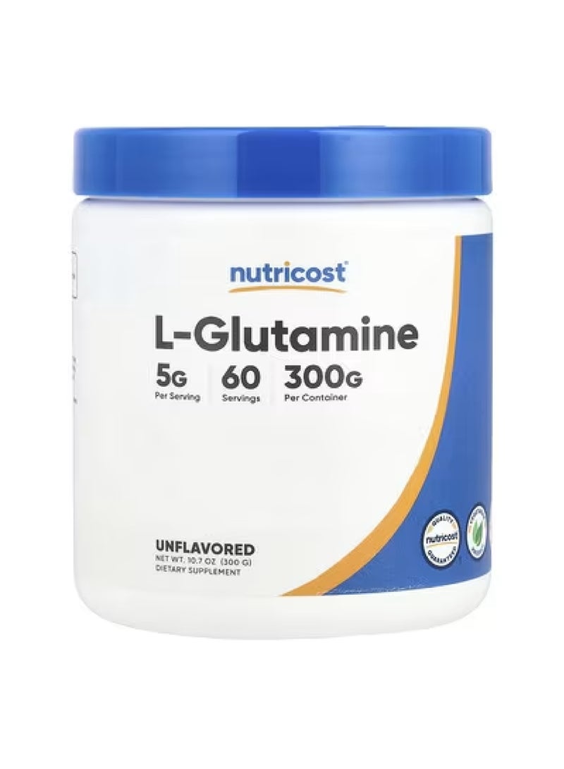 L-Glutamine, Unflavored, 10.7 oz (300 g)