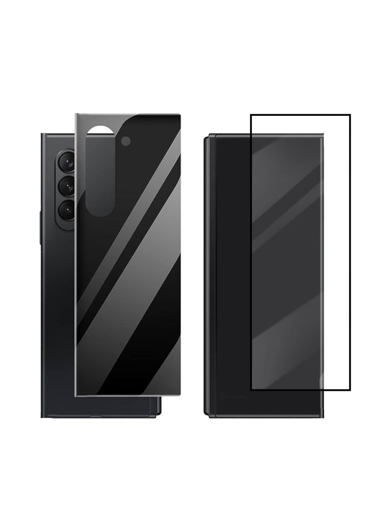 Wtech Samsung Galaxy Z Fold6 5G 2024 Front and Back Premium E2E Full Glue Full Cover Tempered Glass Screen Protector (MSGECN) - Clear/Black - Image 1