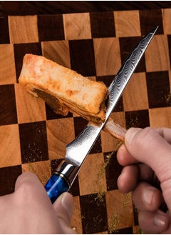 Osowake Boning Knife 5.5 inch Flexible Fillet Knives, VG10 Damascus Super Steel Forged 67-Layers, Full Tang Wood&Resin Handle, Gift Box  - Image 4