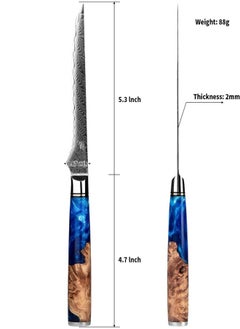 Osowake Boning Knife 5.5 inch Flexible Fillet Knives, VG10 Damascus Super Steel Forged 67-Layers, Full Tang Wood&Resin Handle, Gift Box  - Image 5