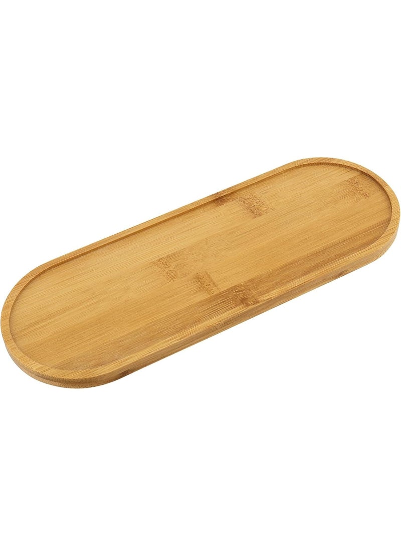 صينية تقديم خشب بامبو بيضاوية لتقديم الفطور والطعام للمطبخ والمطاعم والأماكن الخارجية 45×15سم - Image 4
