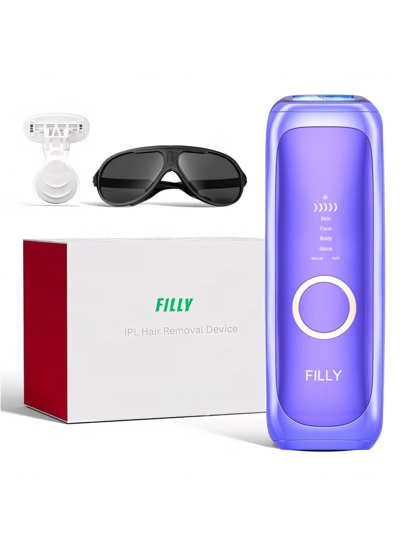 Filly Laser Hair Removal Device for Women, Ice-Cooling IPL Device Hair Removal for Nearly Painless & Long-Lasting Results, 2 Modes – Manual & Auto Flashing for Fast Full Body Hair Removal from Home, professional quality - Image 1