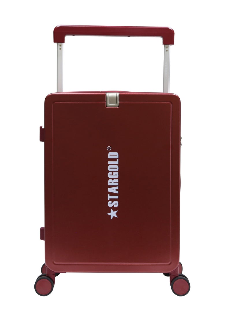 Stargold ABS+PC Suitcase Spinner Wheels TSA Lock Smart Carry On Luggage 20 Inches With Cup Holder  - Image 1