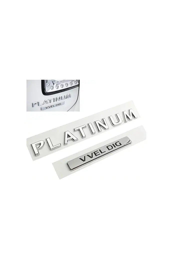 V8 Beauenty Emblem Sticker Side Rear V8 Platinum For Nissan Patrol Patrol Armada Y62 Y61 Accessories (V8)
