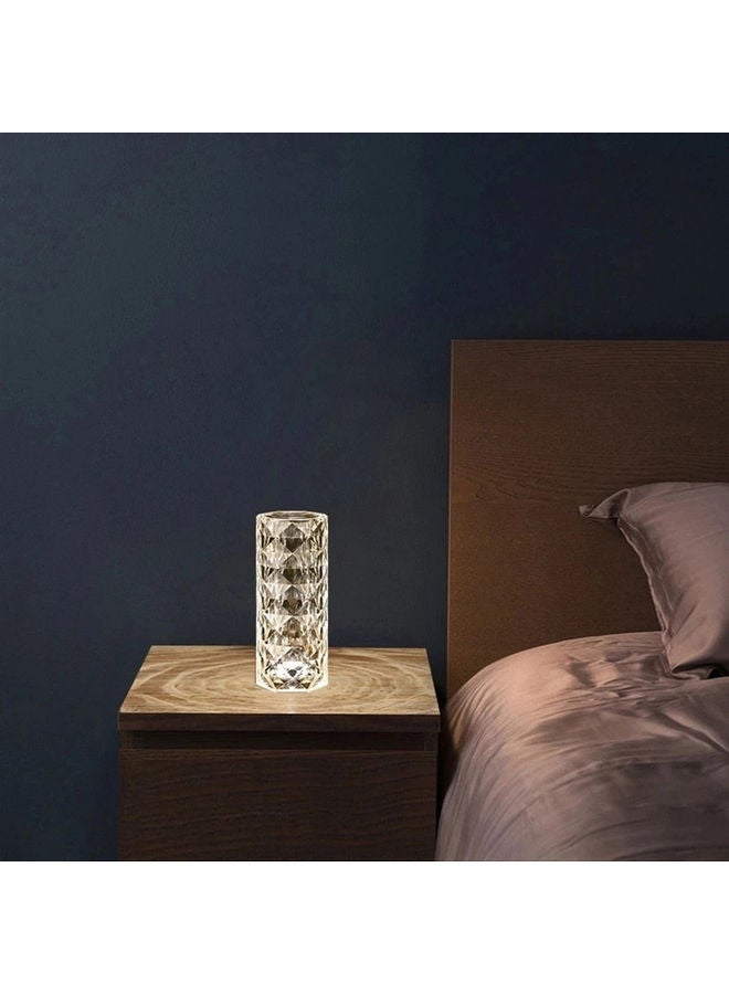 Arabest LED  Diamond Rose Table  Lamp  With  Touch Switch Clear 21cm - Image 1