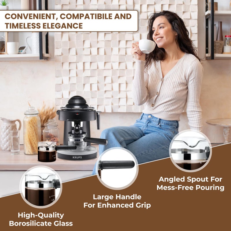 Café Brew Collection Cafe Brew Collection Premium 4-Cup Universal Glass Espresso Carafe Replacement - Fits Hamilton Beach  Mr. Coffee  Breville  And More Espresso Machines - Image 5