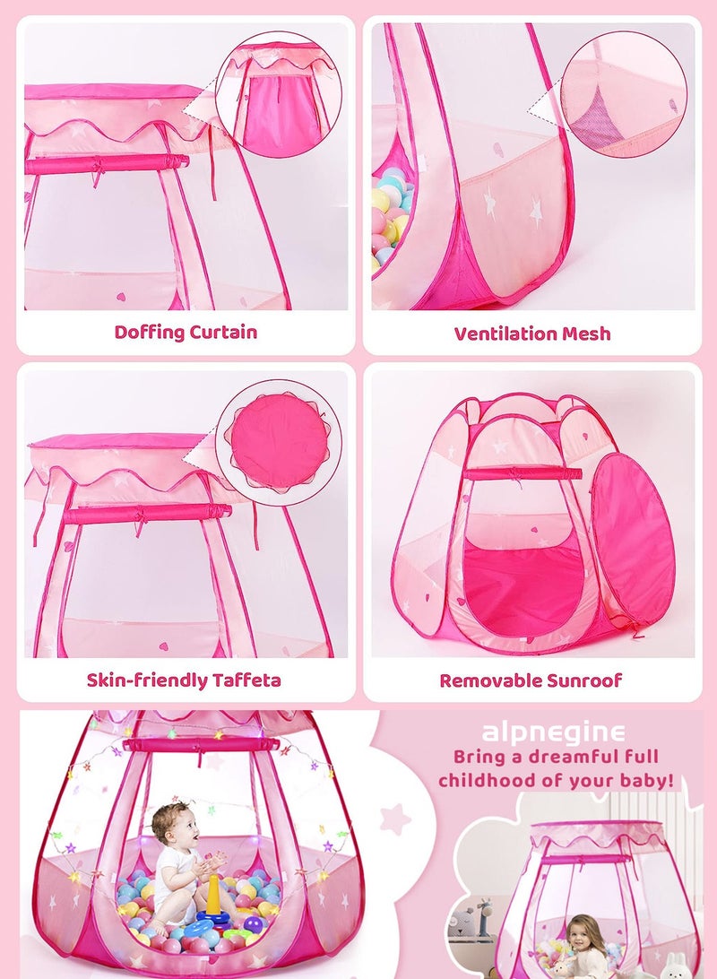 ALPNEGINE Kids Play Tent with Colorful Star Lights,Indoor&Outdoor Portable and Foldable PlayTent for Kids, Gift for Children, Ourdoor PlayTent with Portable bag (Ball not included)  - Image 5