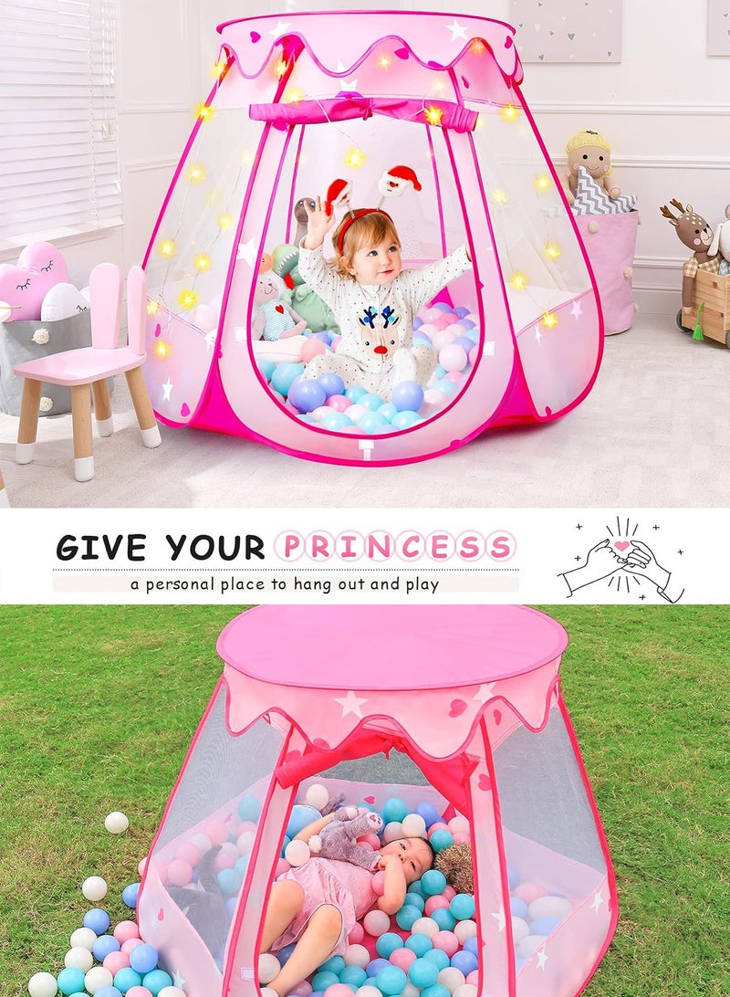 ALPNEGINE Kids Play Tent with Colorful Star Lights,Indoor&Outdoor Portable and Foldable PlayTent for Kids, Gift for Children, Ourdoor PlayTent with Portable bag (Ball not included)  - Image 3