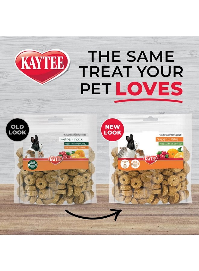 Kaytee Super C Bites Treat For Pet Guinea Pigs, Adult Rabbits, Chinchillas, and Other Small Animals, Cranberry and Orange, 4 oz - Image 3