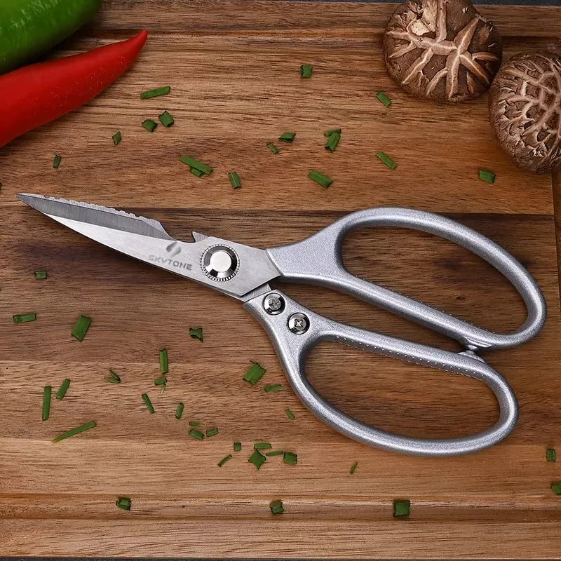 SKYTONE Multi Purpose Made In Japan Kitchen Scissors, food scissors,Premium Stainless Steel Solid Kitchen Shears for Meat, Seafood, Chicken, Vegetables, Herbs, BBQ, Bottle Opener (Meat Scissor) - Image 5
