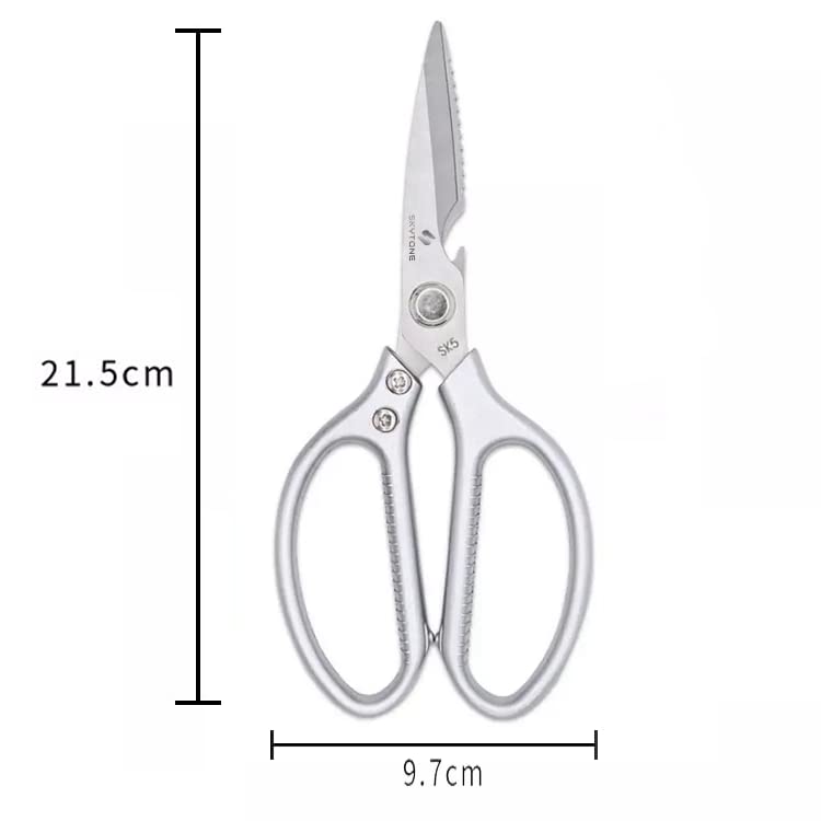 SKYTONE Multi Purpose Made In Japan Kitchen Scissors, food scissors,Premium Stainless Steel Solid Kitchen Shears for Meat, Seafood, Chicken, Vegetables, Herbs, BBQ, Bottle Opener (Meat Scissor) - Image 3