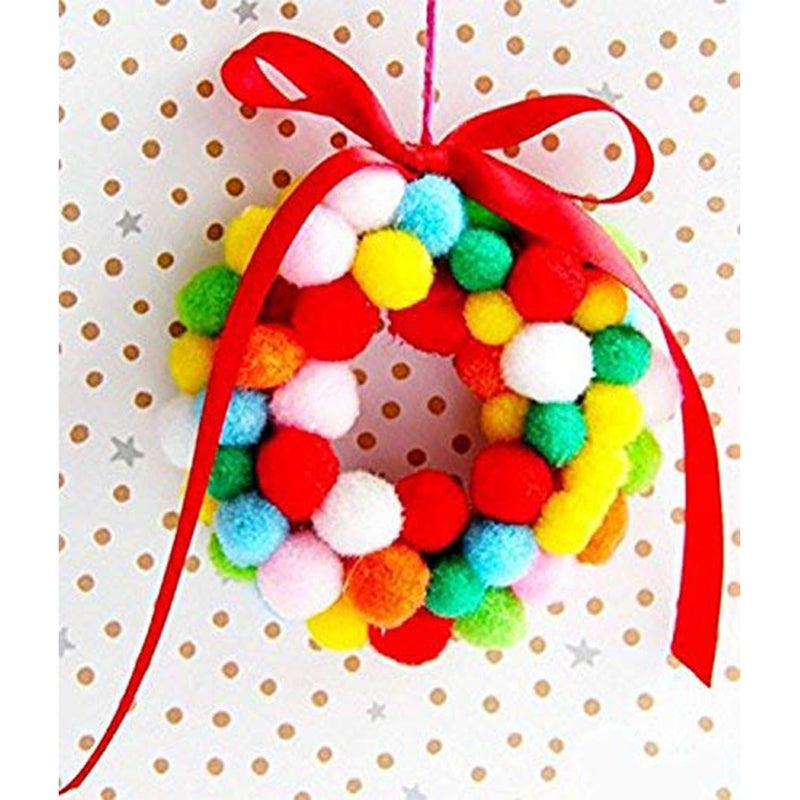 CANVASS® Assorted Pom Poms, Pompoms 2 CM Thick Pack of 200 pcs for Hobby Supplies and DIY Creative Crafts Decorations - Image 3