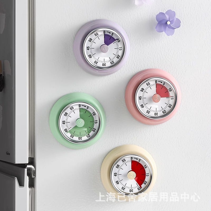 Japanese-Style Mechanical Timer Kitchen Cooking Timing Reminder Visual Time Management Alarm Clock Countdown Magnetic Attraction - Image 4