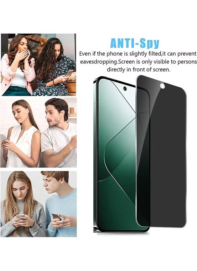 SNBFA 2 PCS Xiaomi 14 Privacy Screen Protector with Easy Install Anti-Scratch Glass 9H Hardness,Anti-Spy Anti-fingerprint Anti-drop Tempered Glass Film Protector Full Cover Protection accessory  - Image 3