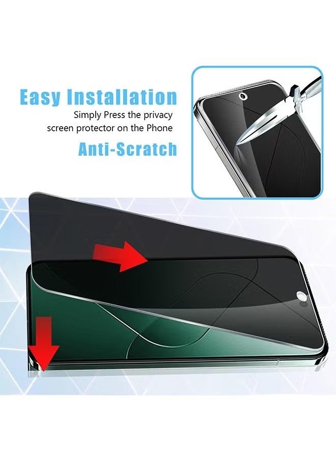 SNBFA 2 PCS Xiaomi 14 Privacy Screen Protector with Easy Install Anti-Scratch Glass 9H Hardness,Anti-Spy Anti-fingerprint Anti-drop Tempered Glass Film Protector Full Cover Protection accessory  - Image 4