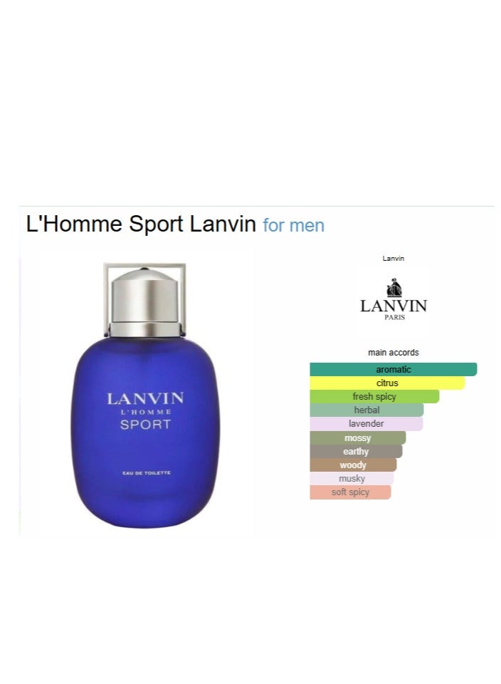 LANVIN L'Homme Sport For Men EDT 100ml - Image 5