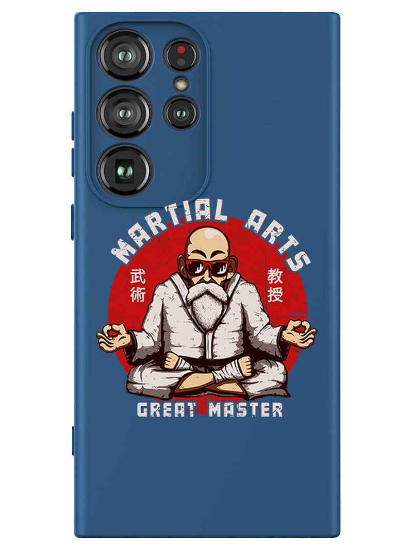 Theodor Protective Slim Fit Case Liquid Silicone Cover with Full Body Protection Anti-Scratch Shockproof Case For Samsung Galaxy S24 Ultra (Blue) - Martial arts - Image 1