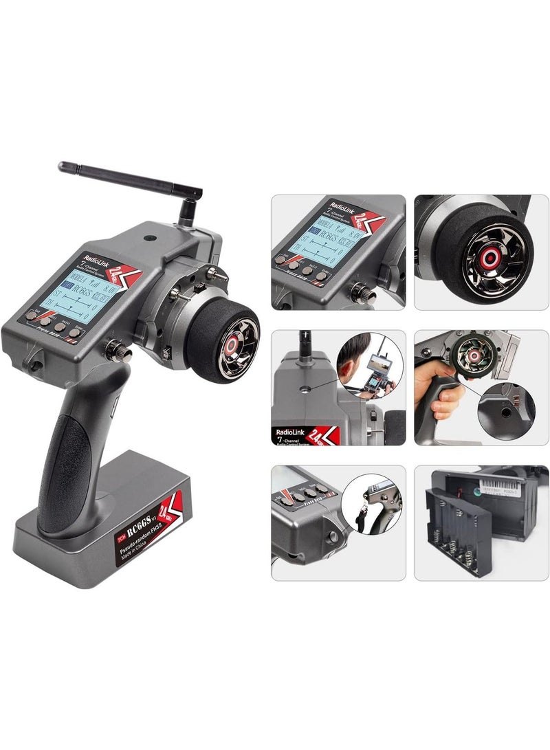 Radiolink RC6GS V3 7-Channel RC Transmitter and Gyro Receiver, 2.4GHz for RC Crawler, Drifting Cars, Buggy Cars & Boats - Image 3