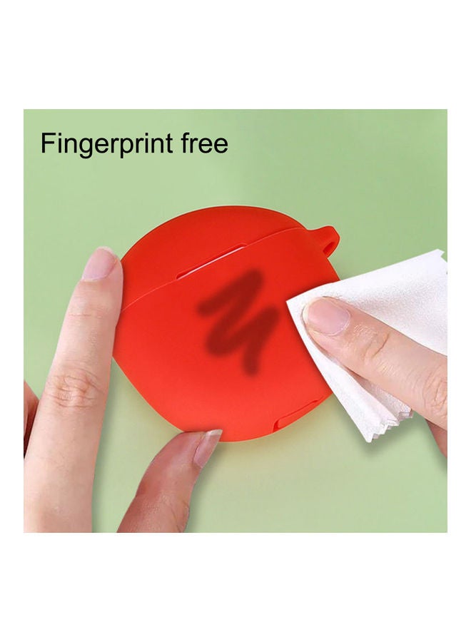 Dirt-resistant Bluetooth Earphones Soft Silicone Protective Cover For Realme Air Pro 2 Red - Image 2