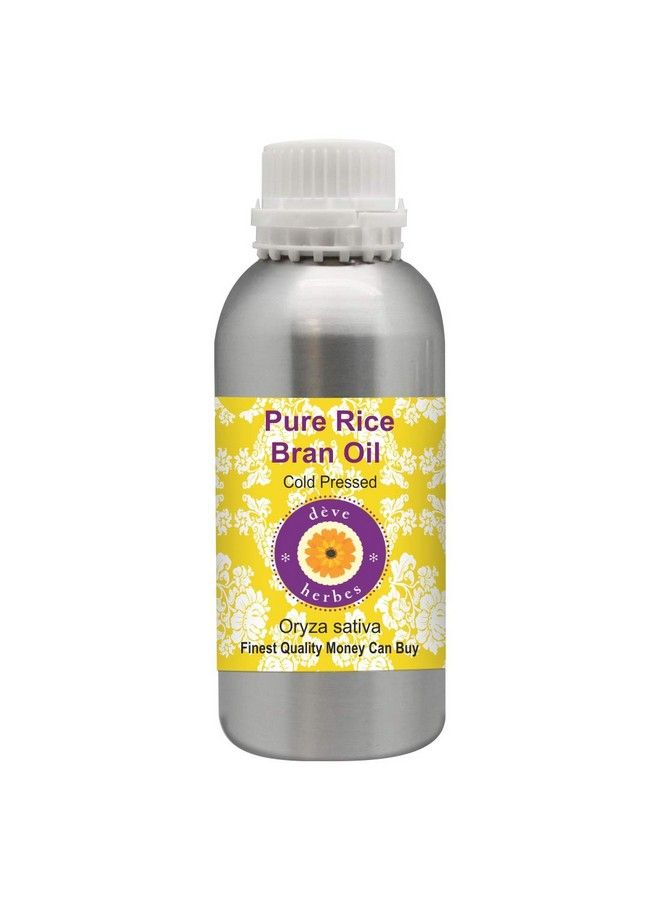 Deve Herbes Pure Rice Bran Oil (Oryza Sativa) Natural Therapeutic Grade Cold Pressed 630Ml - Image 1