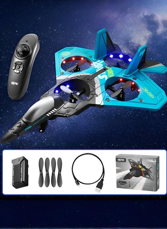 V17 Fighter Drone for Boys, Durable Anti-Fall Foam Fixed-Wing Glider, Multifunctional Remote Control, Long-Lasting Battery, Acrobatic Performance, Multi-Aircraft Simultaneous Operation, Outdoor Fun - Image 1