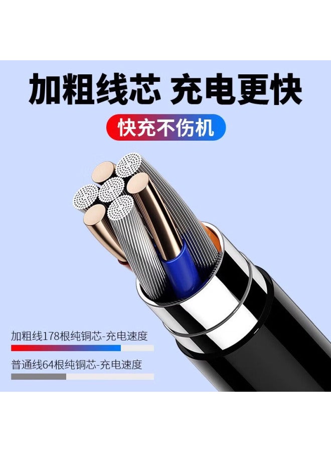 Ten Flashes Senior Phone Charging Cable Android Data Cable Extended Head Senior Phone Charger 12mm Interface Android Micro-usb Universal - Image 3