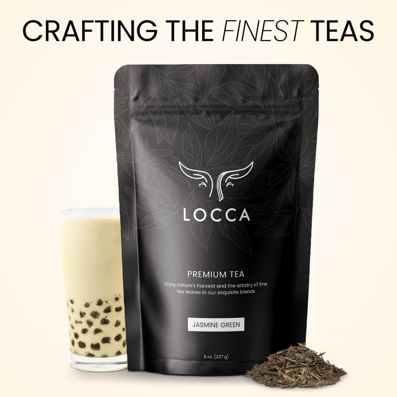 Locca Jasmine Green Tea - Loose Leaf, Exquisite Flavor, Perfect for Boba & Bubble Tea - 8oz (227g) Bulk - Image 2